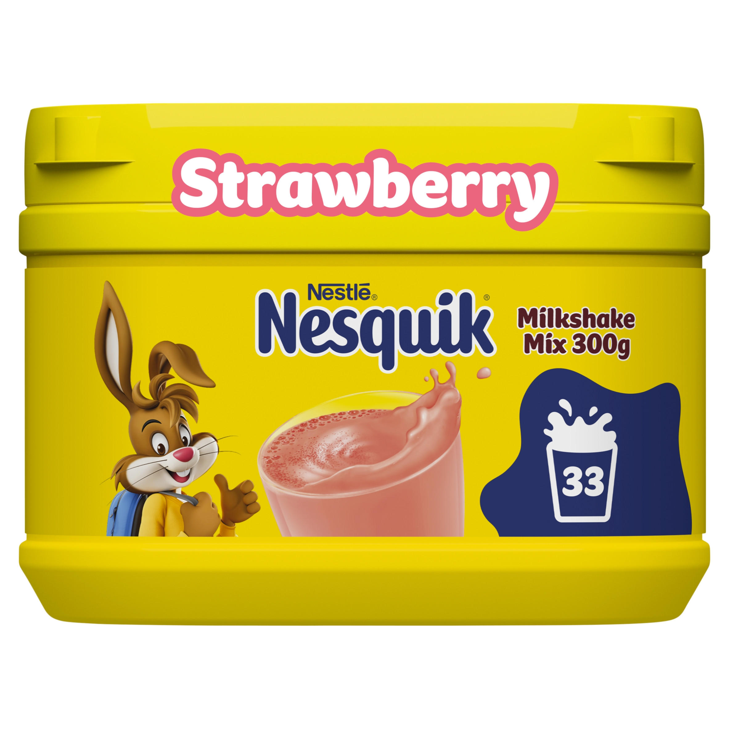 Nesquik Strawberry flavoured milkshake powder 300g tub