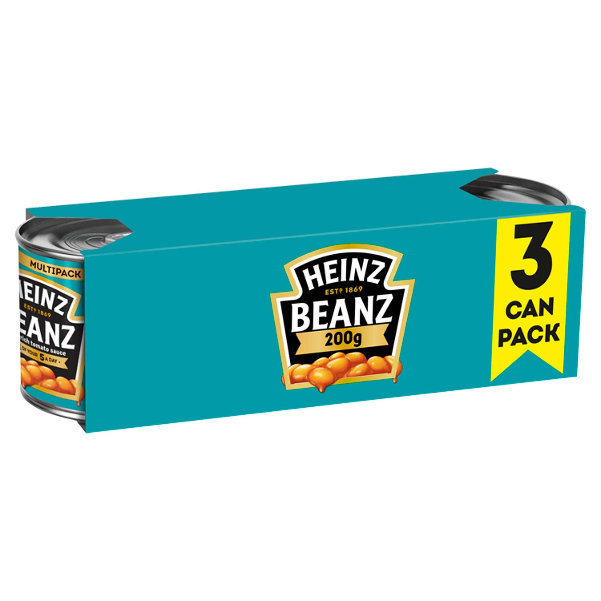 Heinz Baked Tinned Beans in Tomato Sauce 3 x 200g