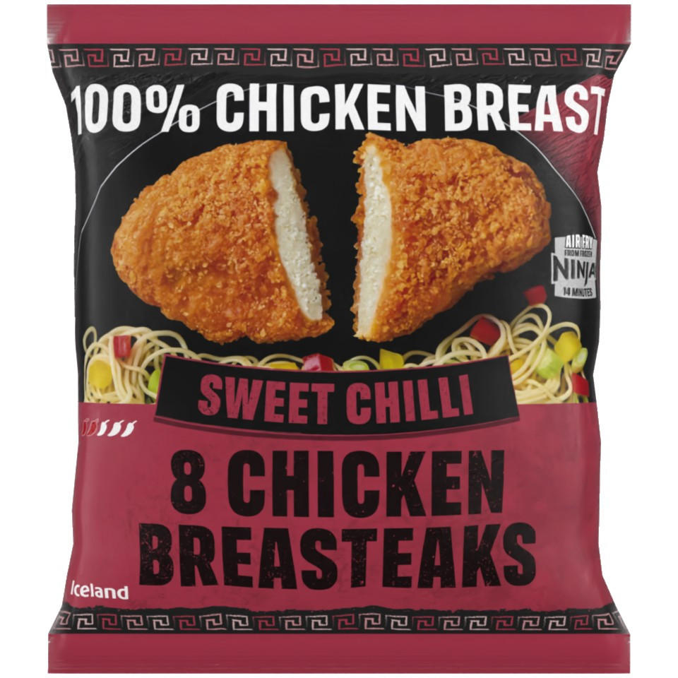 Iceland 8 Sweet Chilli Chicken Breasteaks 680 g