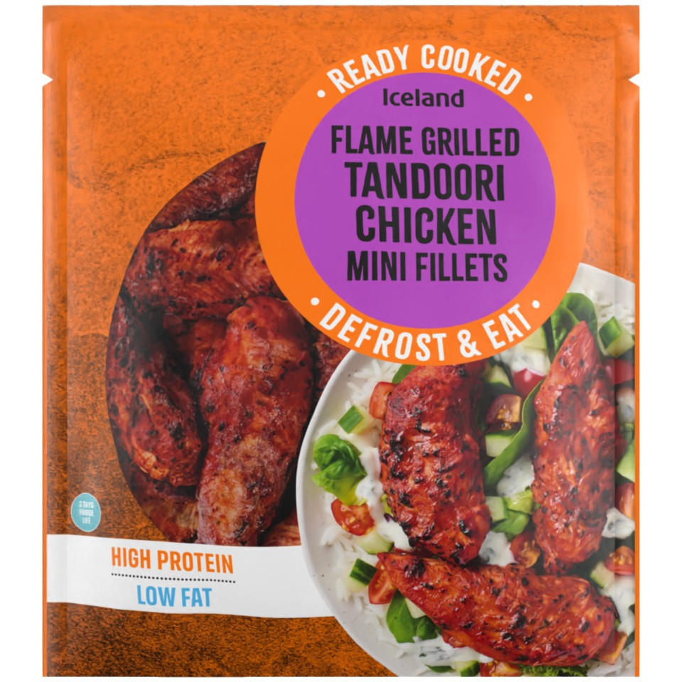 Iceland Flame Grilled Tandoori Chicken Mini Fillets 450g
