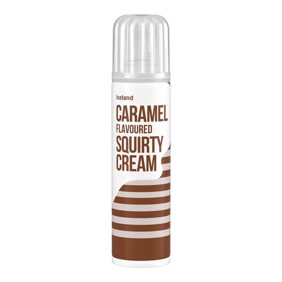 Iceland Caramel Flavoured Squirty Cream 250g