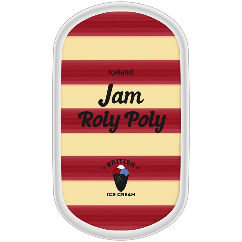 Iceland Jam Roly Poly Ice Cream 900ml