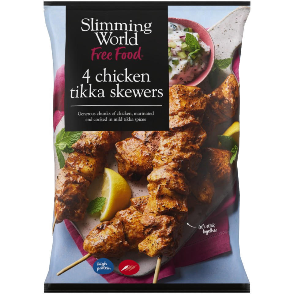 Slimming World 4 Chicken Tikka Skewers 460g