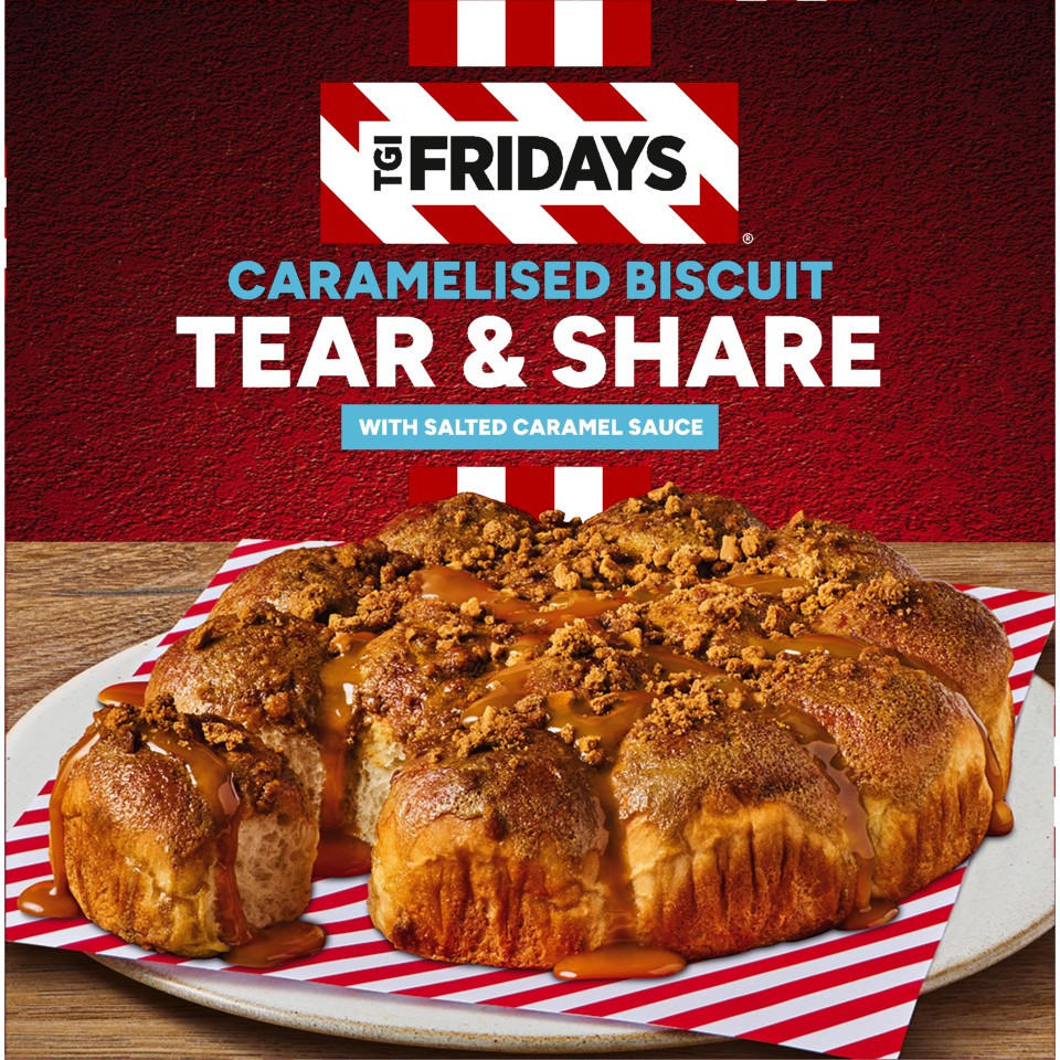 TGI Fridays Caramelised Biscuit Tear & Share With Salted Caramel Sauce 367g