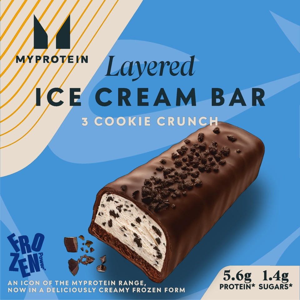 Myprotein Layered Ice Cream Bar 3 Cookie Crunch 120g