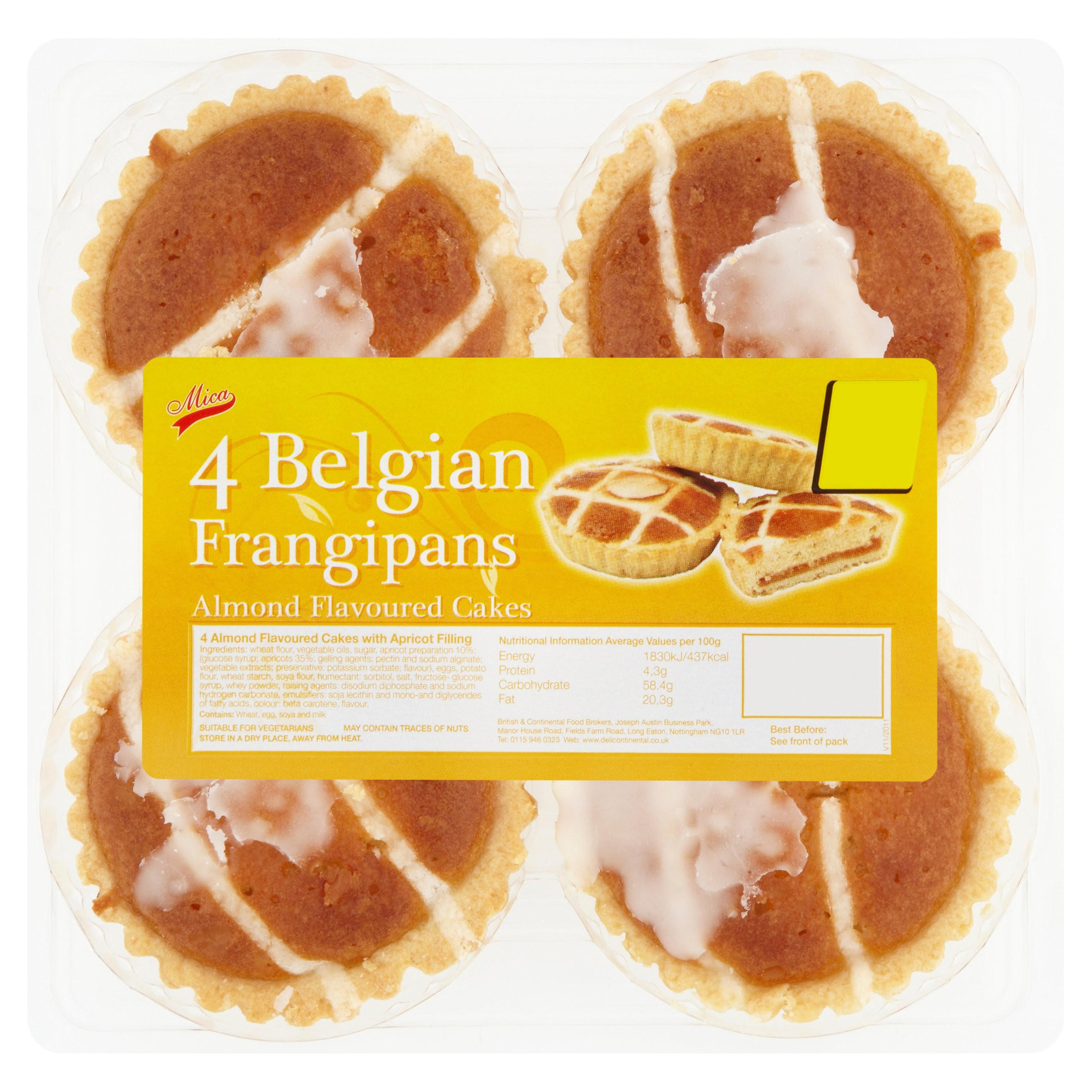 Mica 4 Belgian Frangipans Almond Flavoured Cakes