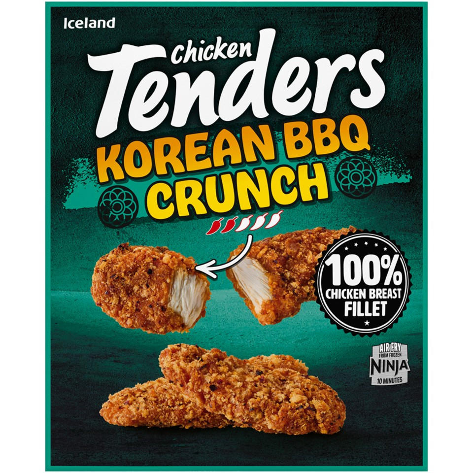Iceland Chicken Tenders Korean BBQ Crunch 450g