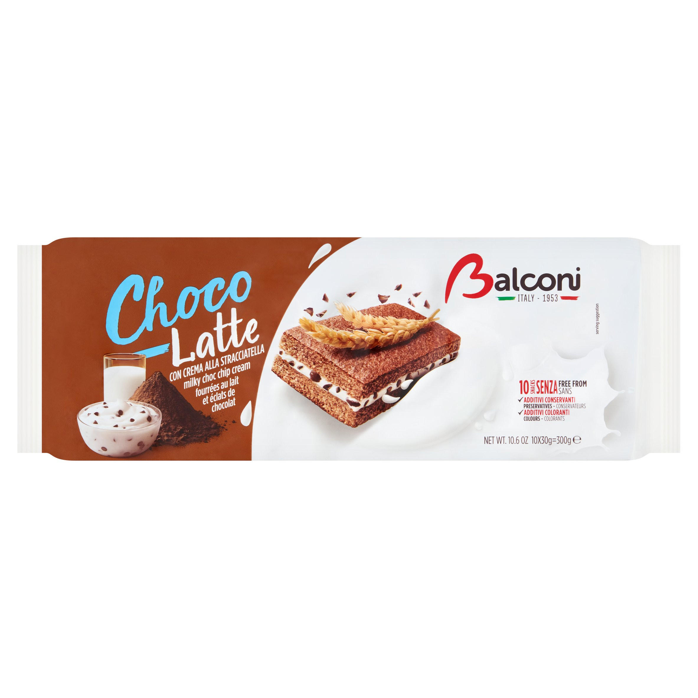 Balconi Choco Latte 10 x 30g (300g)