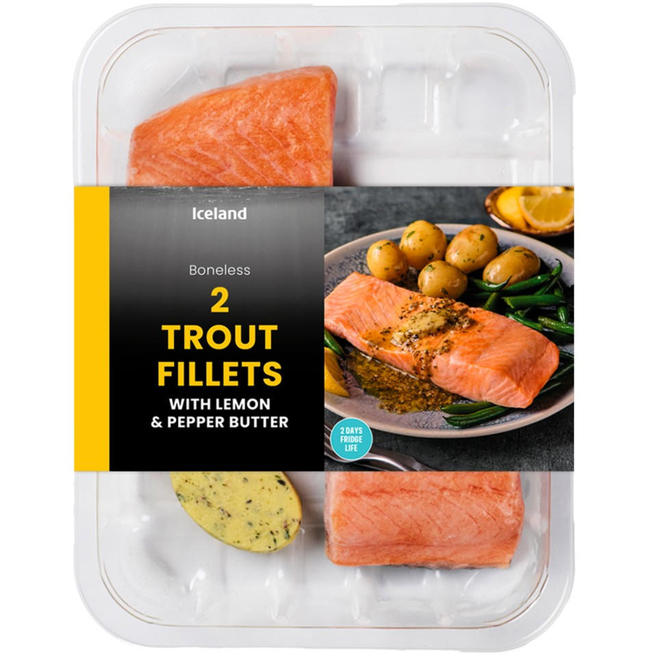 Iceland 2 Trout Fillets with Lemon & Pepper Butter 320g