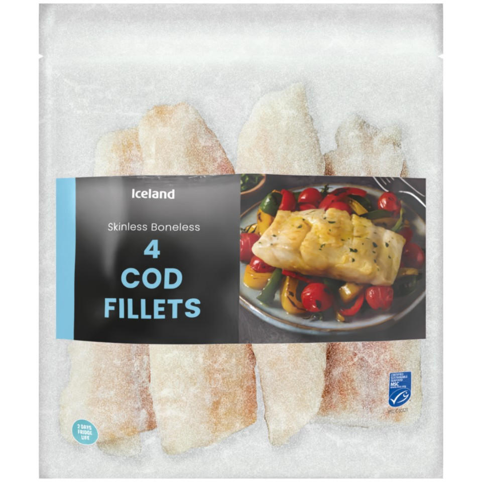 Iceland 4 Cod Fillets 500g