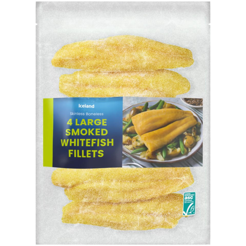 Iceland 4 Large Smoked Whitefish Fillets 520g