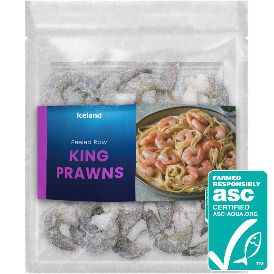 Iceland Peeled Raw King Prawns 260g