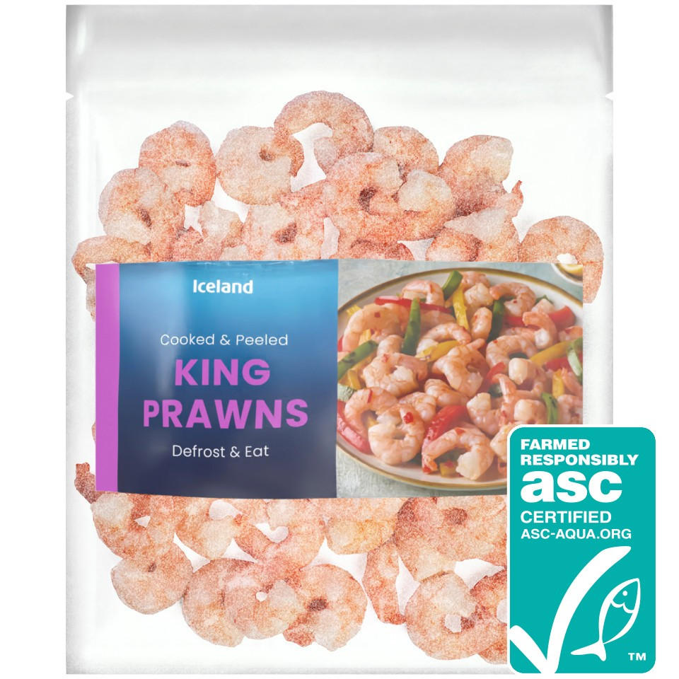 Iceland Cooked & Peeled King Prawn 300g
