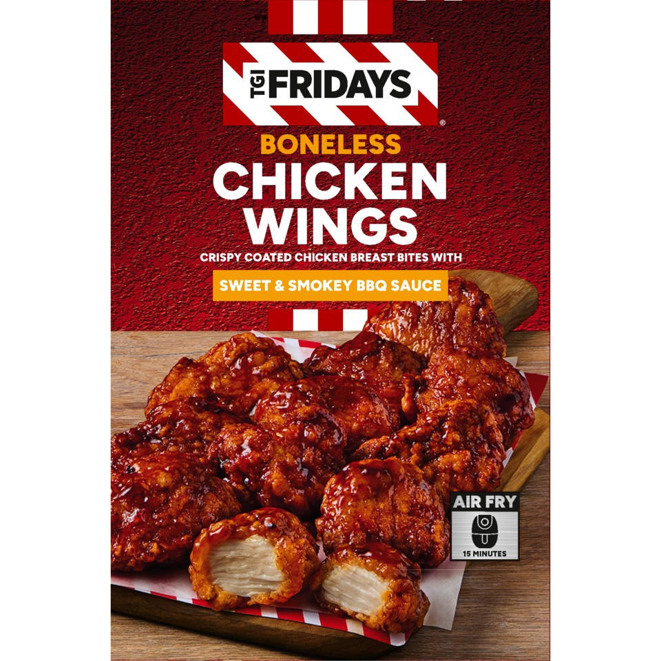 TGI Fridays BBQ Crispy Coated Boneless Chicken Wings 400g