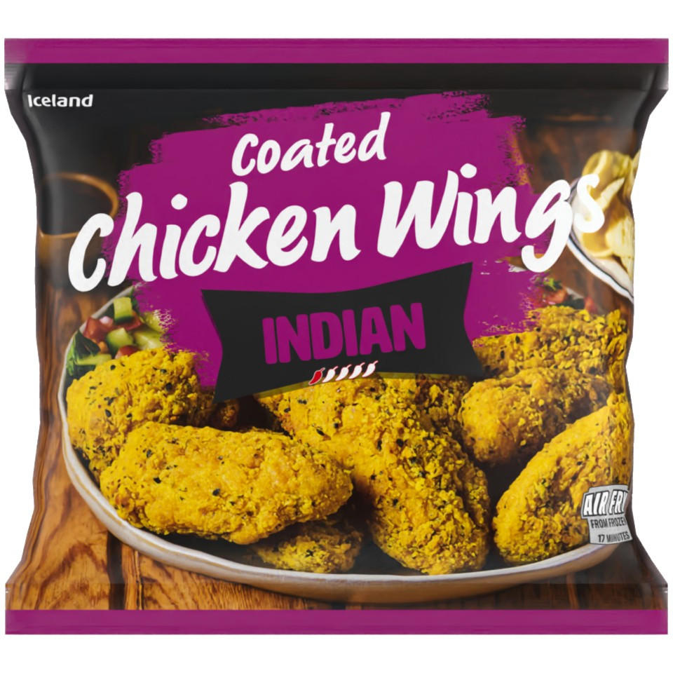 Iceland Indian Coated Chicken Wings 600g