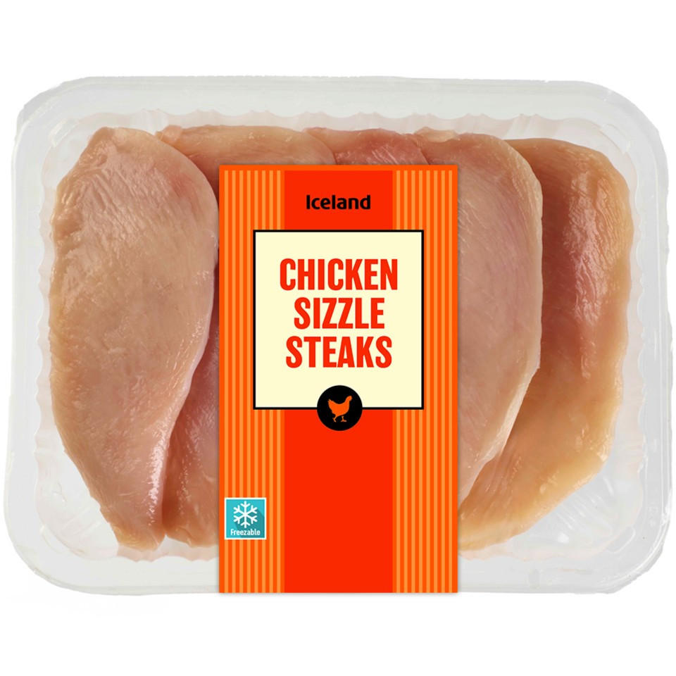Iceland Chicken Sizzle Steaks 500g