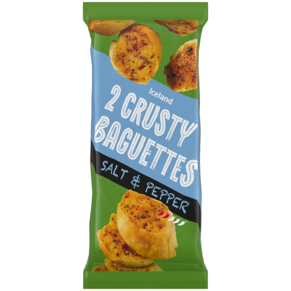 Iceland 2 Crusty Baguettes Salt & Pepper 338g