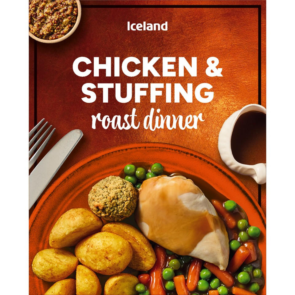 Iceland Chicken & Stuffing Roast Dinner 450g