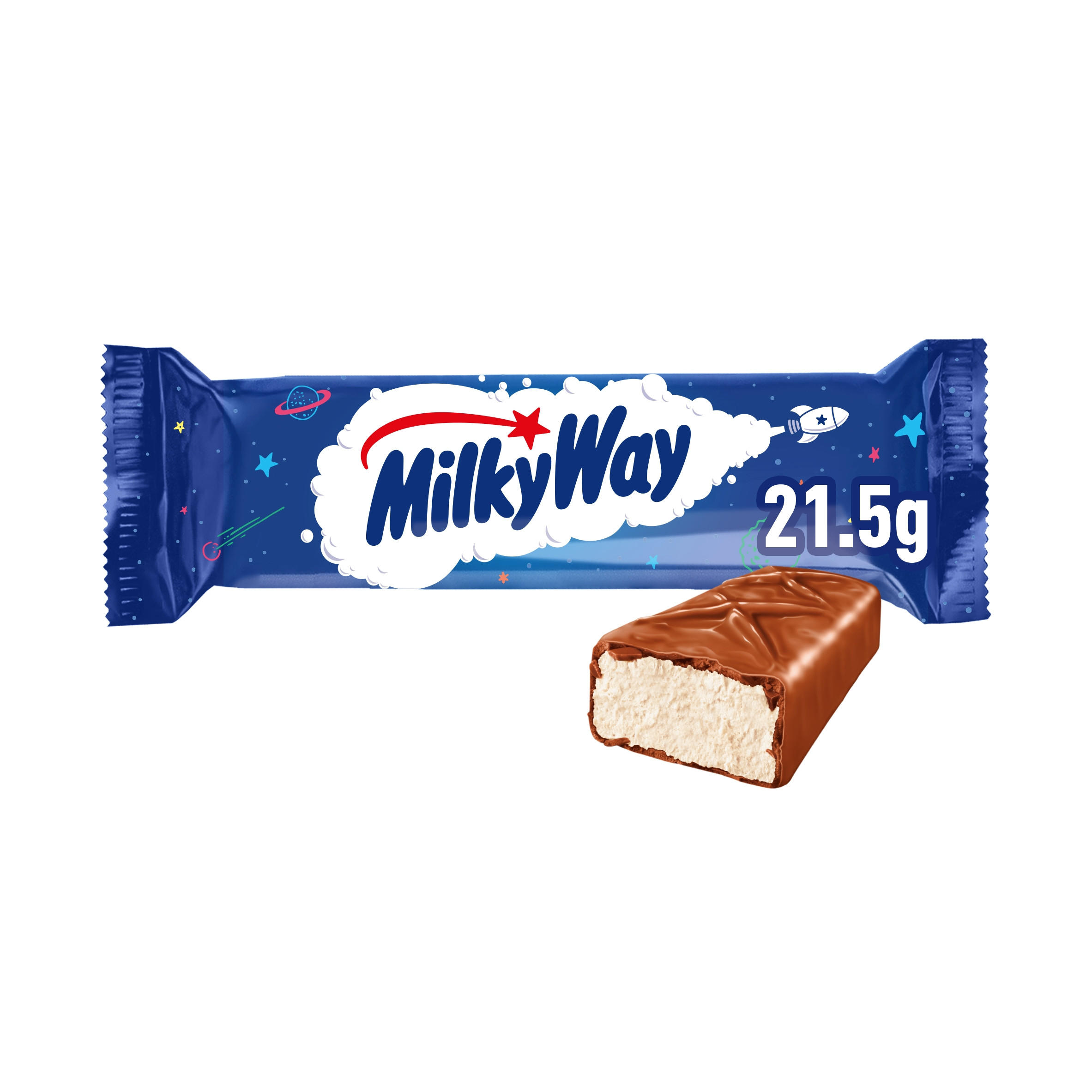 Milky Way Nougat & Milk Chocolate Snack Bars Multipack 12 x 21.5g