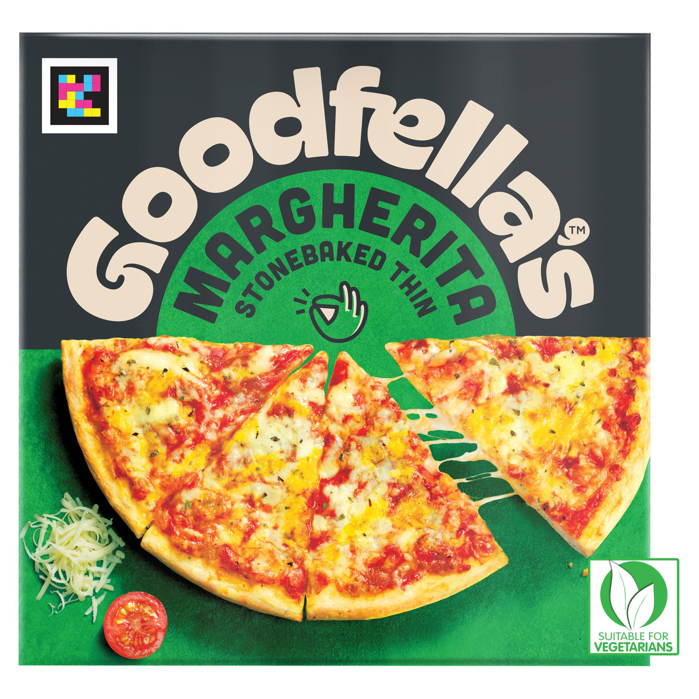 Goodfellas Stonebaked Thin Margherita Three Cheese Pizza 334g