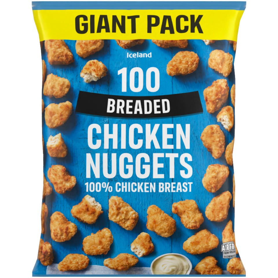 Iceland 100 (approx.) Breaded Chicken Nuggets 1.4kg