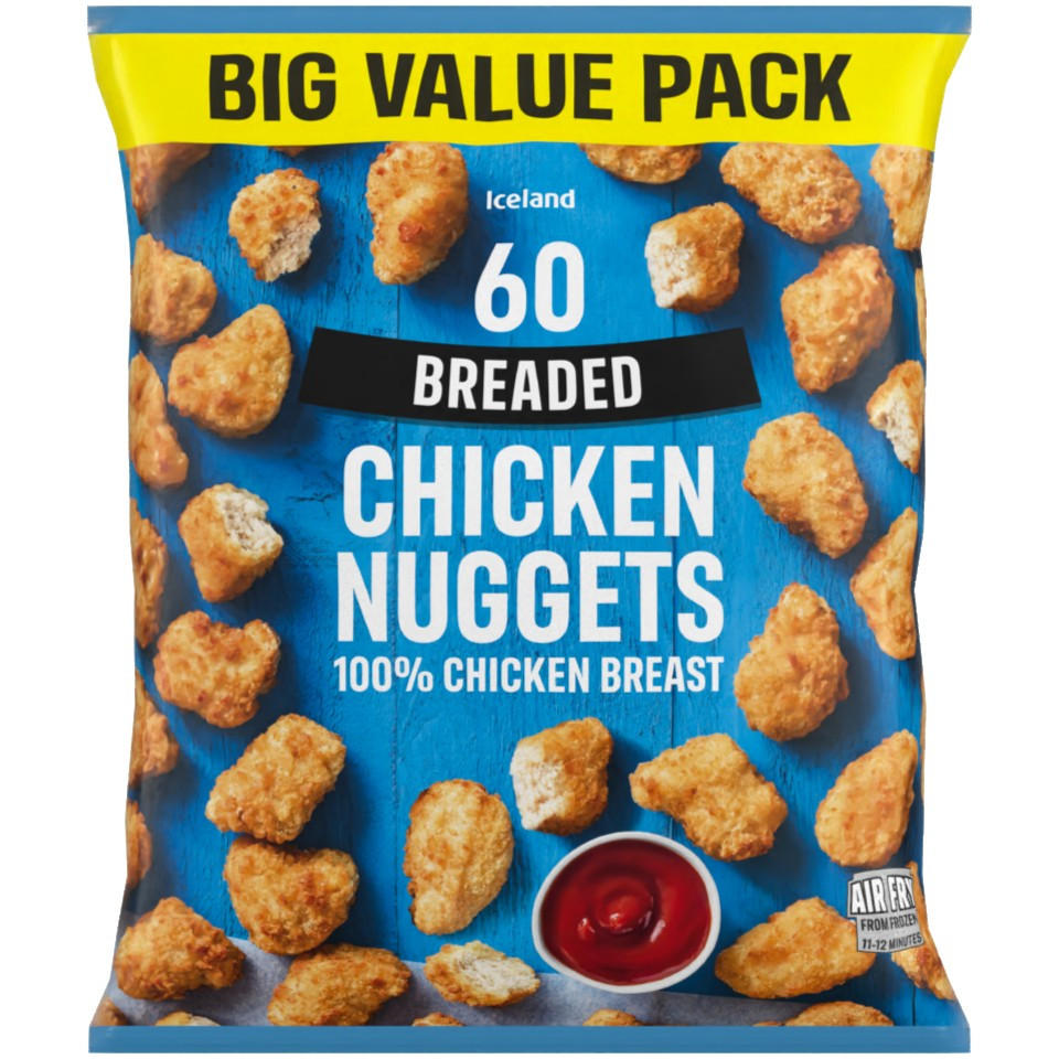 Iceland 60 (approx.) Breaded Chicken Nuggets 840g