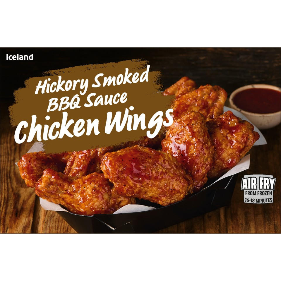 Iceland Hickory Smoked BBQ Sauce Chicken Wings 475g