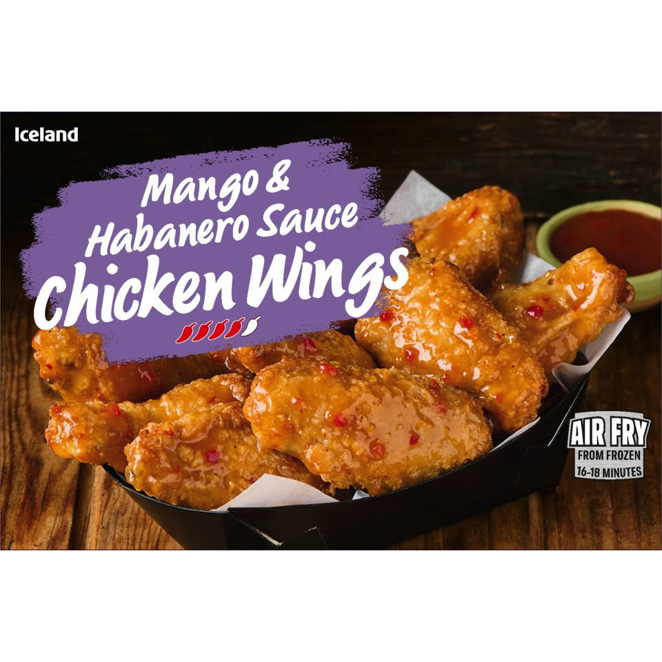 Iceland Mango & Habanero Sauce Chicken Wings 475g