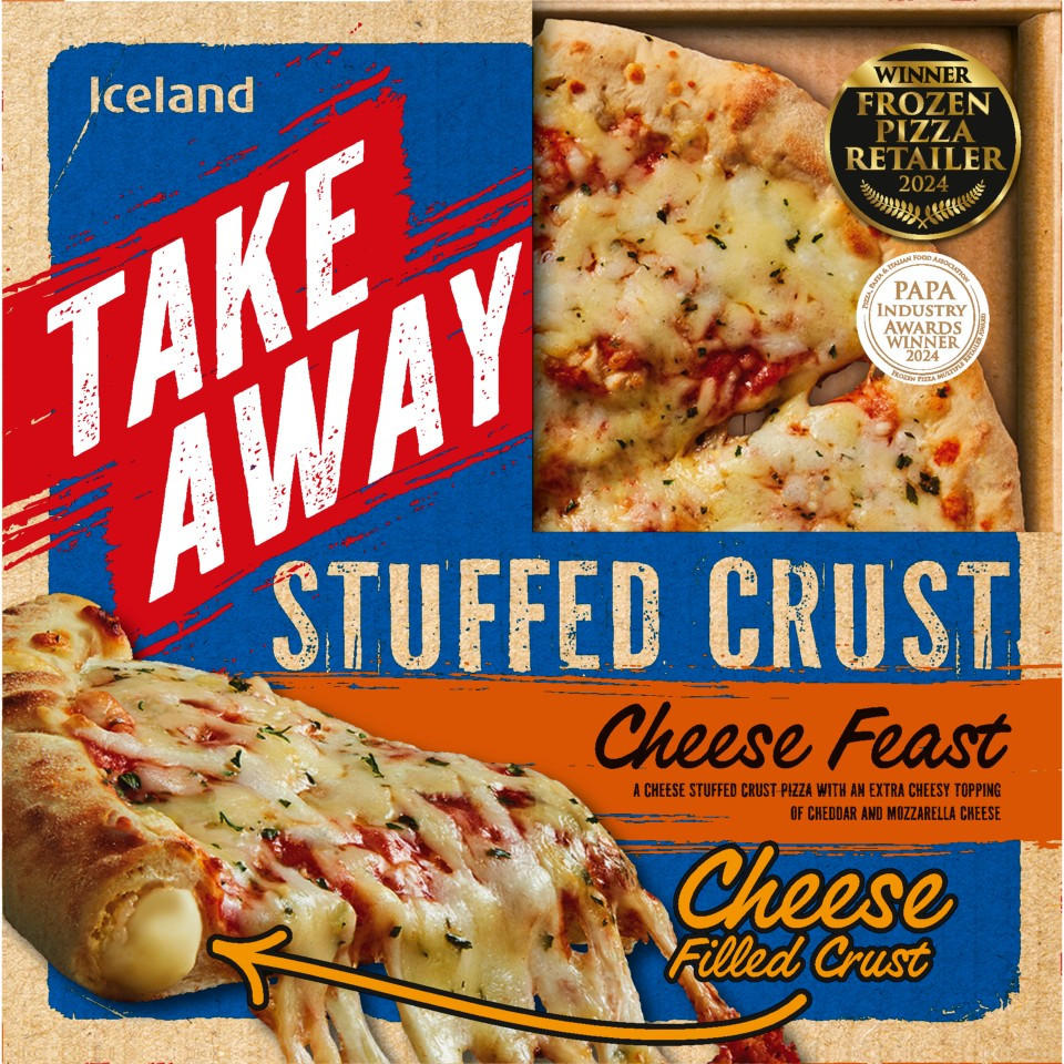 Iceland Takeaway Stuffed Crust Cheese Feast Pizza 453g