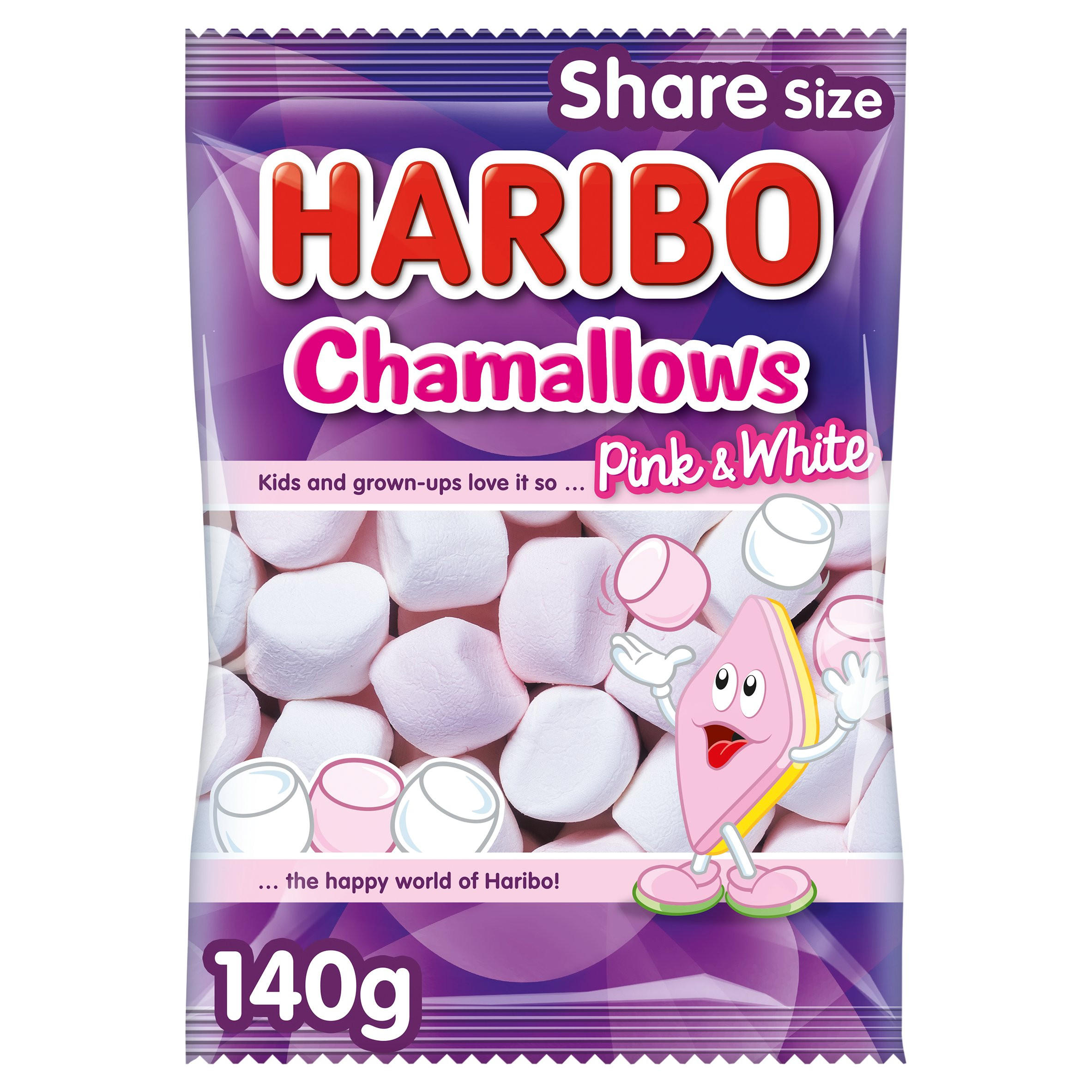 HARIBO Chamallows Marshmallows Pink & White Sharing Bag 140g