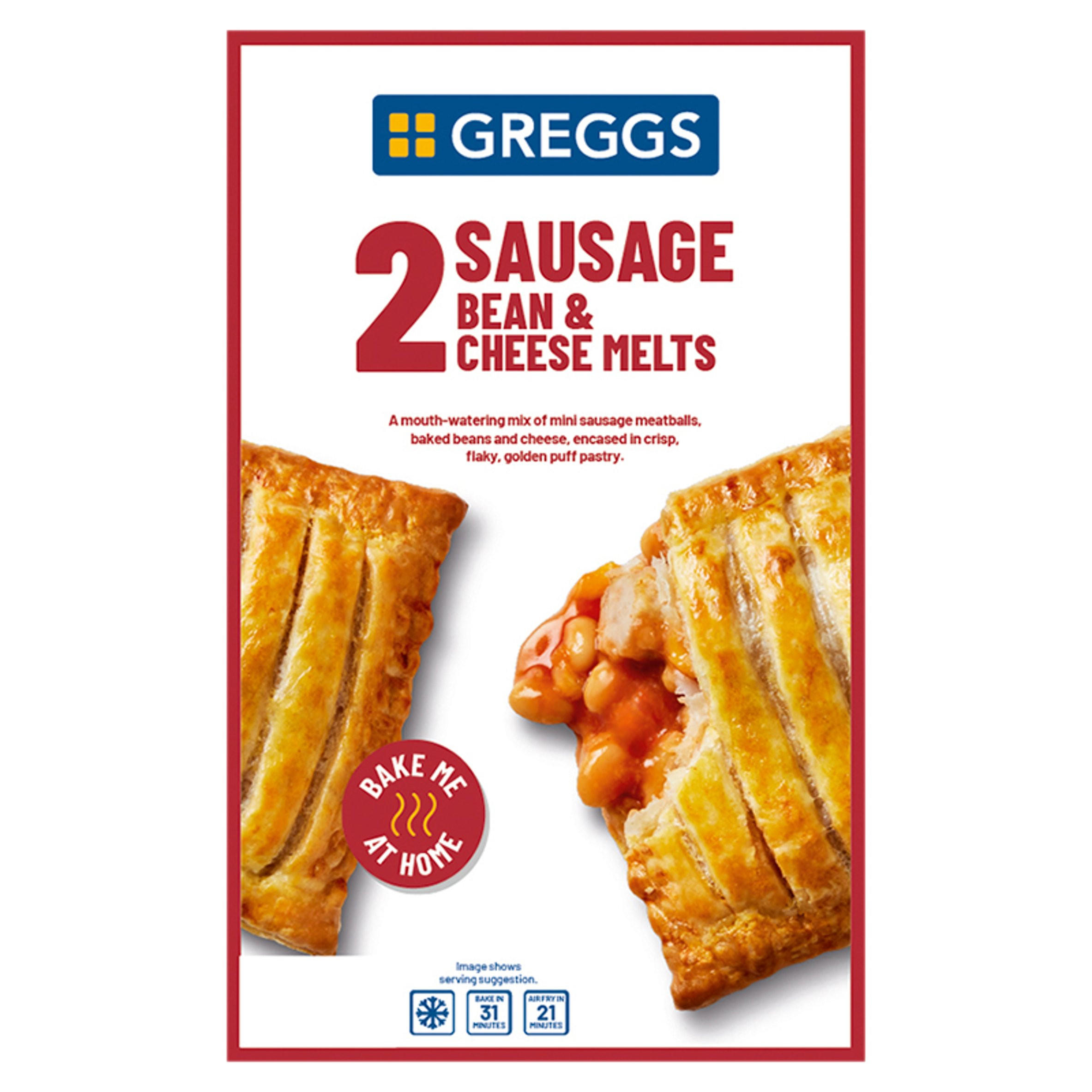 Greggs 2 Sausage Bean & Cheese Melts 308g