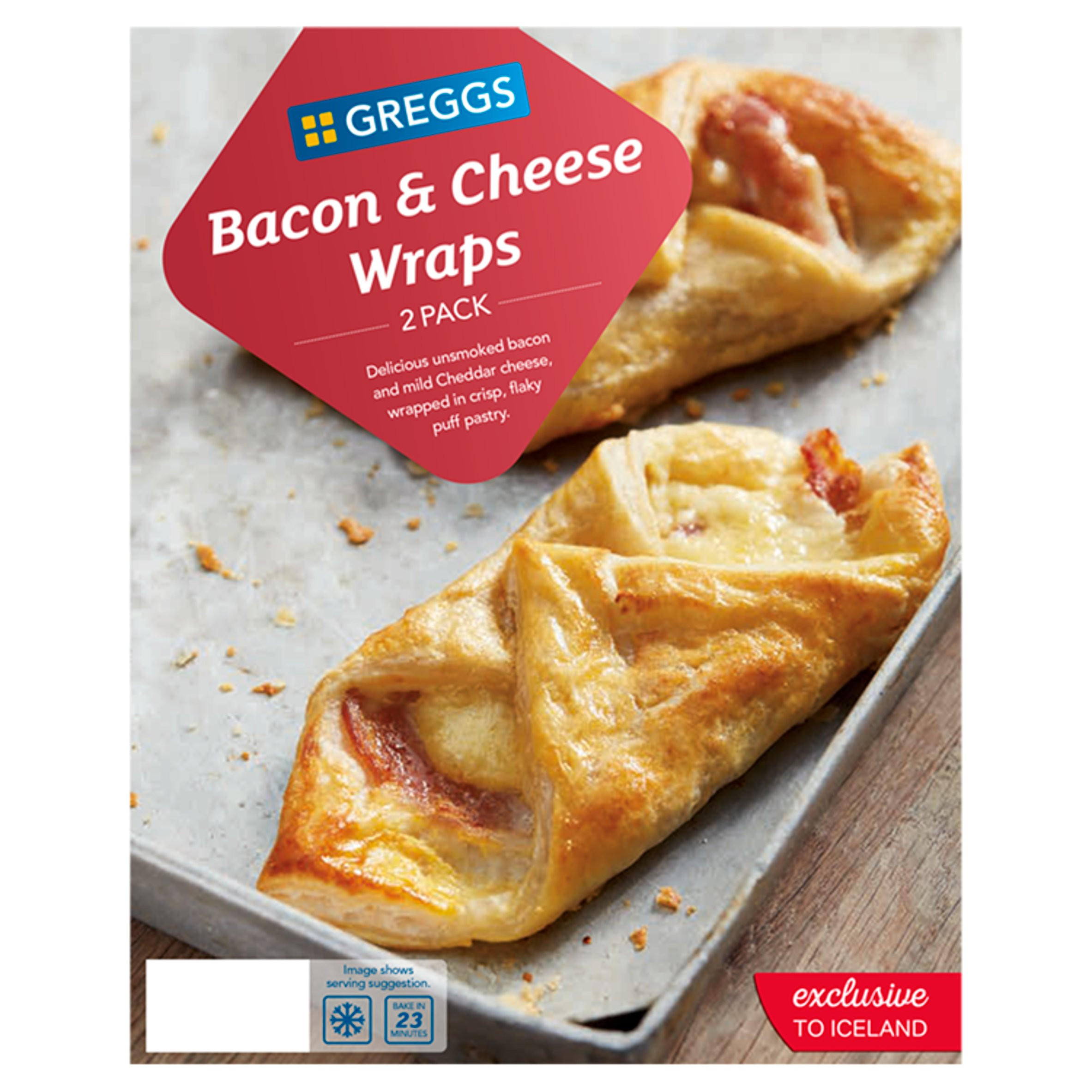 Greggs 2 Bacon & Cheese Wraps 194g