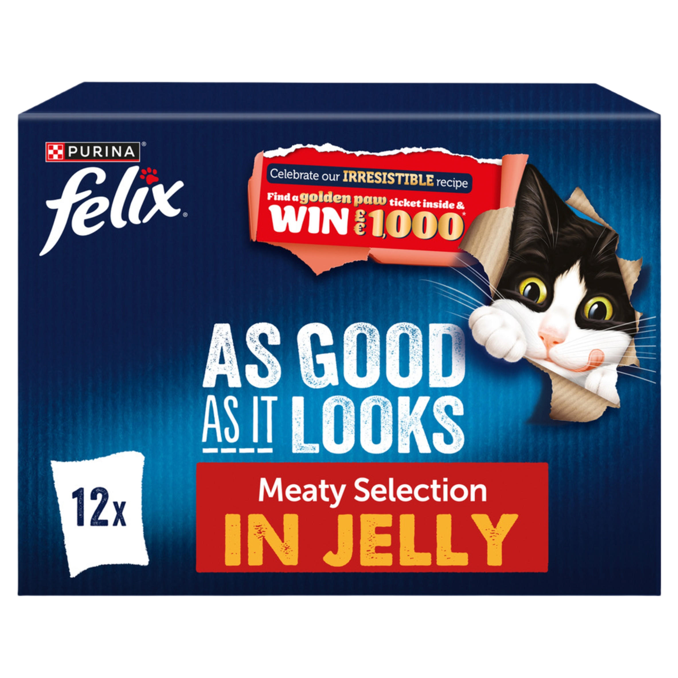 Felix As Good As It Looks Meaty Selection in Jelly 12 x 85g (1.02kg)