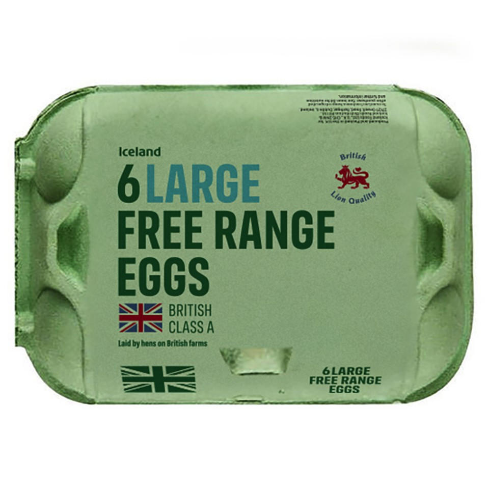 Iceland 6 Large Free Range British Eggs