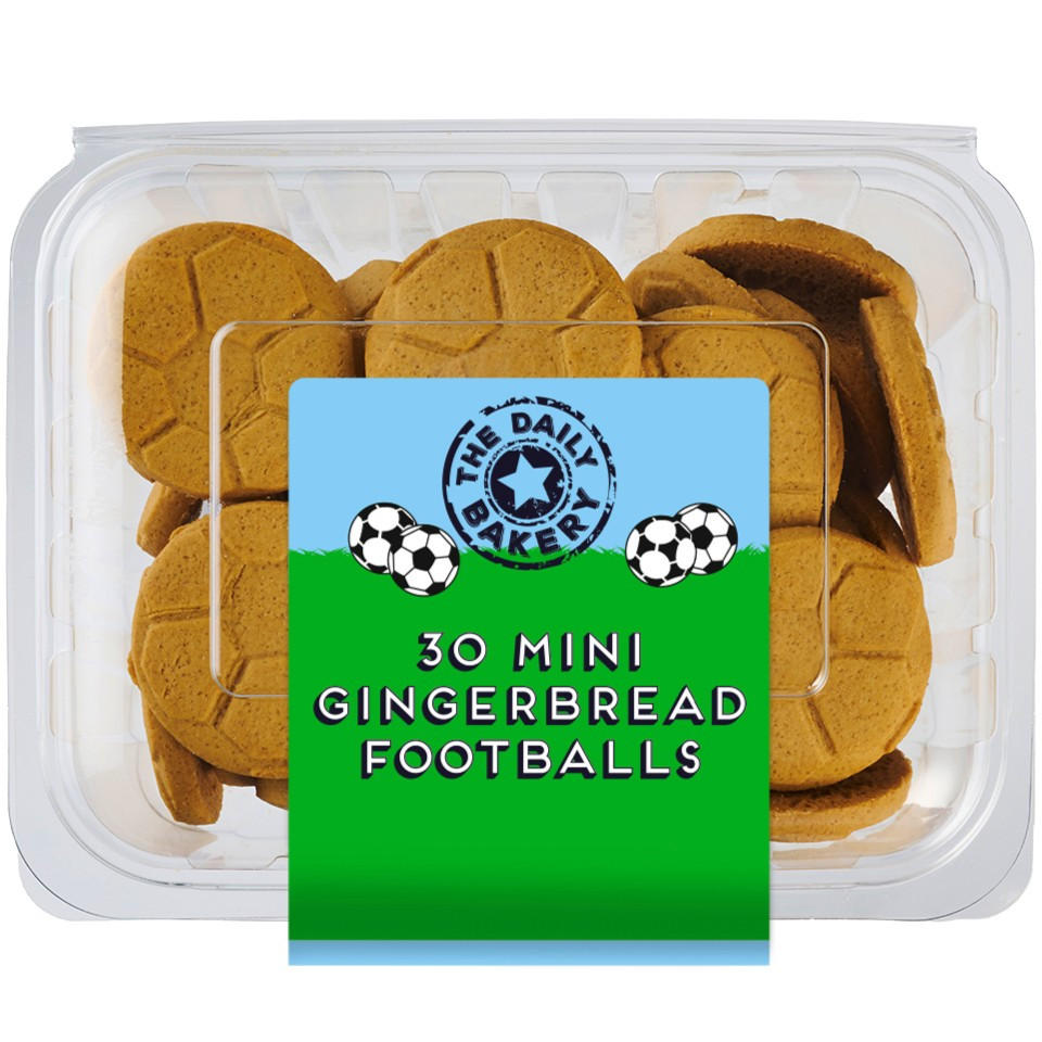 The Daily Bakery 30 Mini Gingerbread Footballs 300g