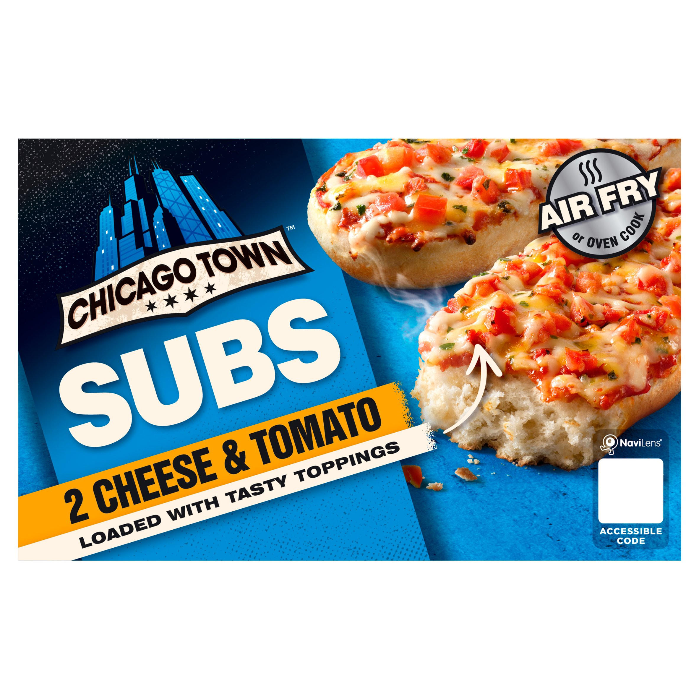 Chicago Town Cheese & Tomato Pizza Subs 2 x 125g (250g)