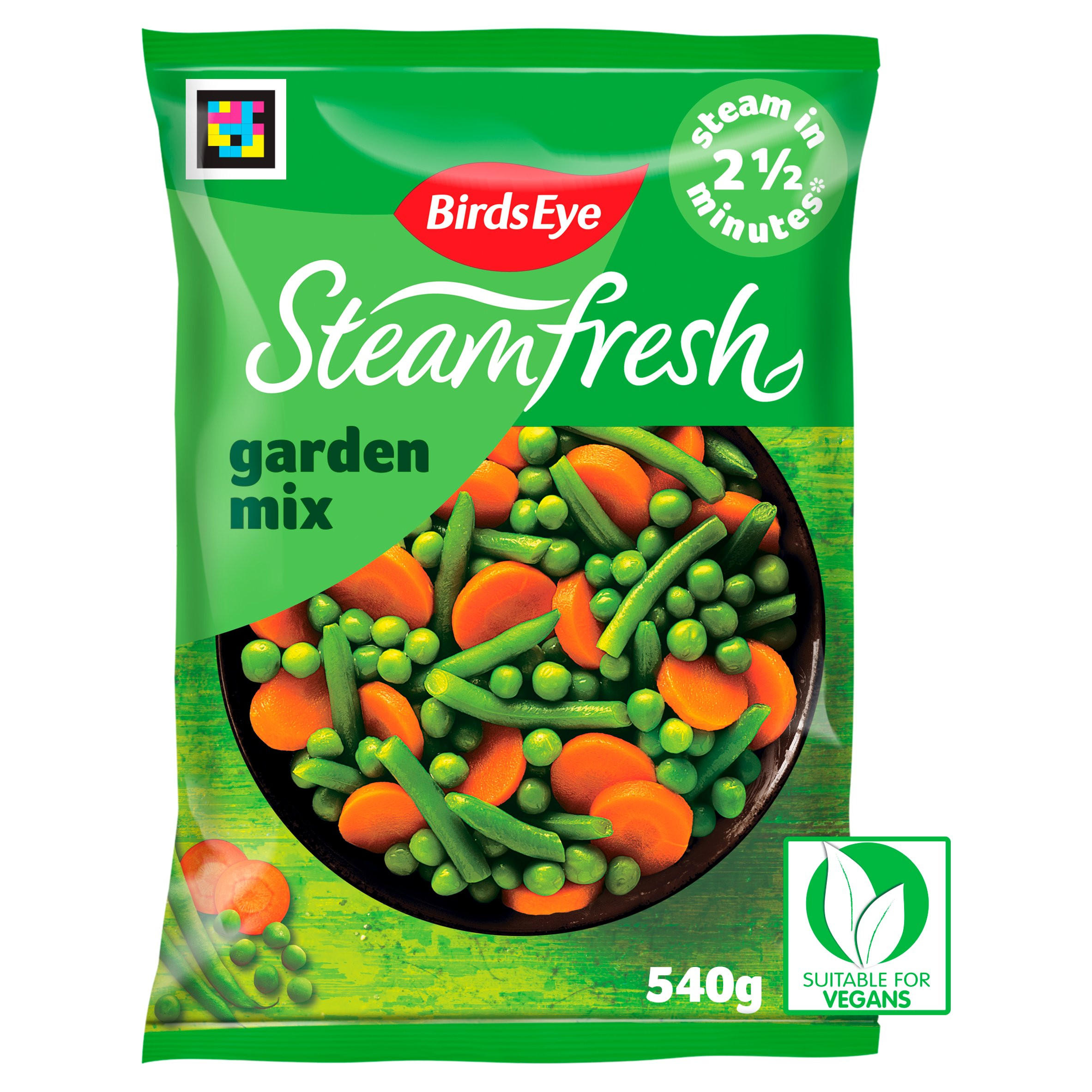Birds Eye Steamfresh 4 Garden Vegetable Mix Steam Bags 540g
