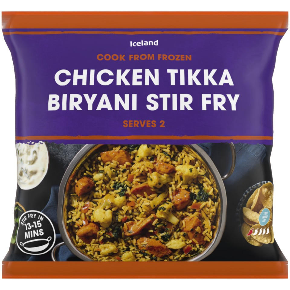 Iceland Chicken Tikka Biryani Stir Fry 750g