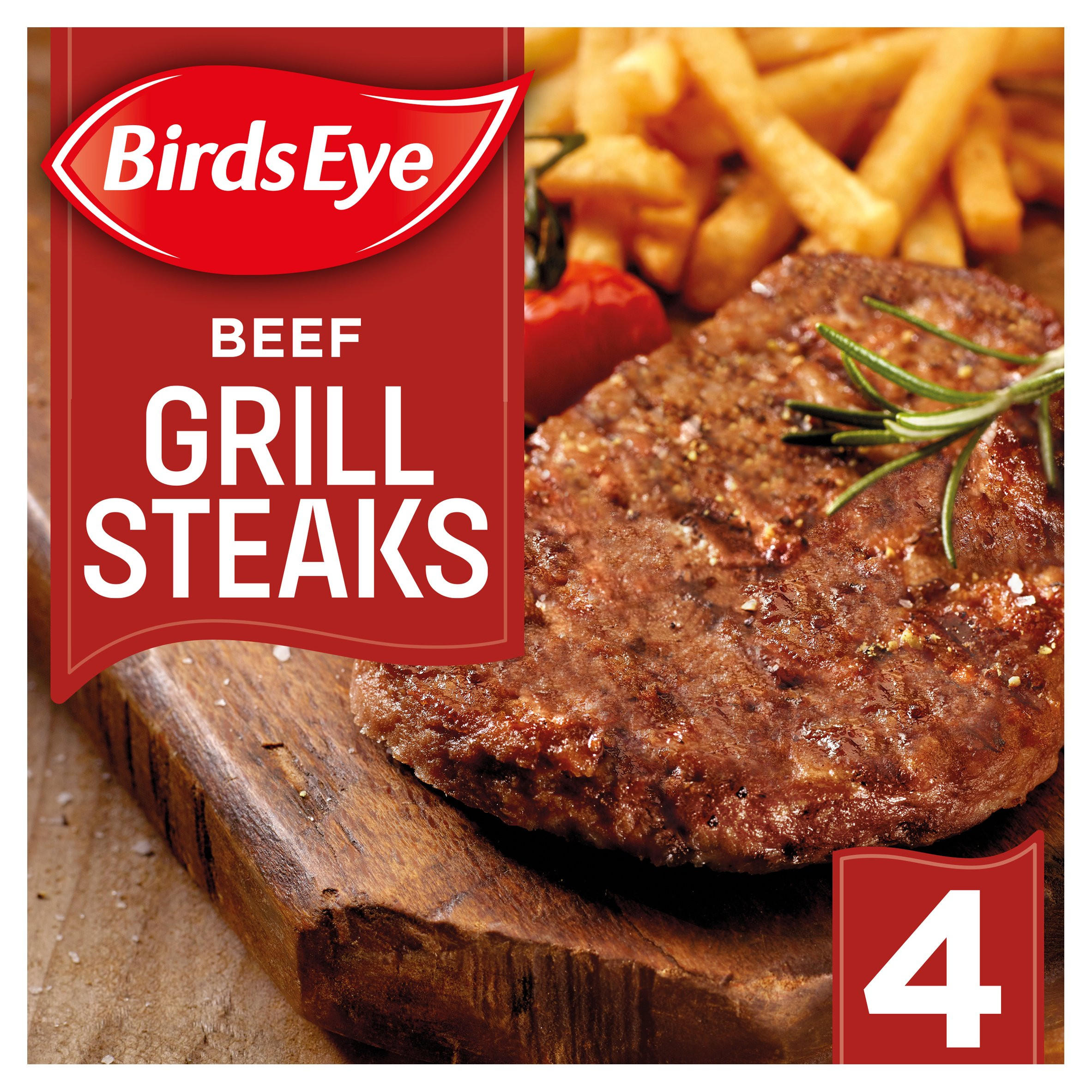 Birds Eye 4 Beef Grill Steaks 340g