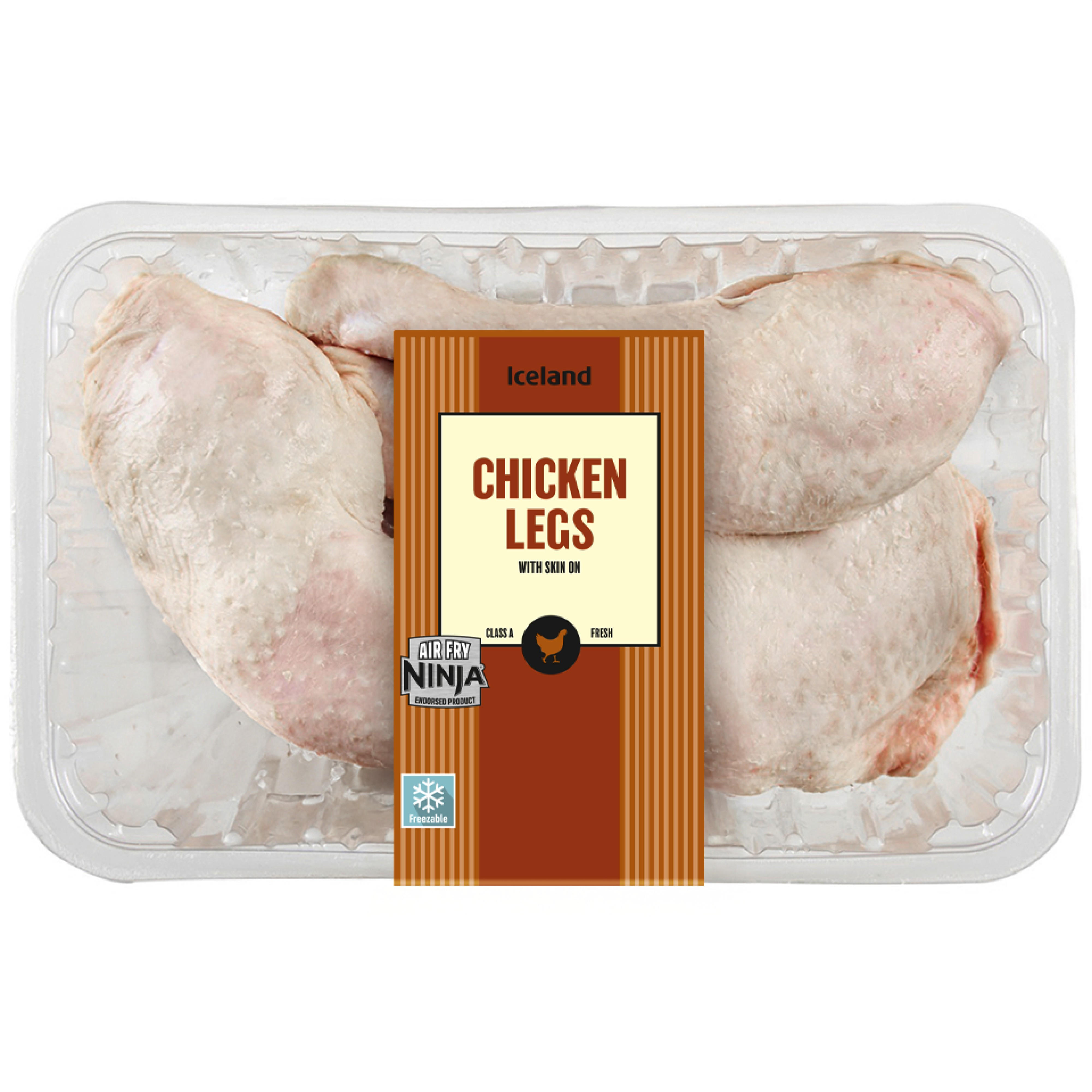 Iceland Class A Fresh British Chicken Legs with Skin on 1kg