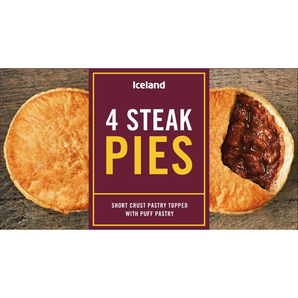 Iceland 4 Steak Pies 568g