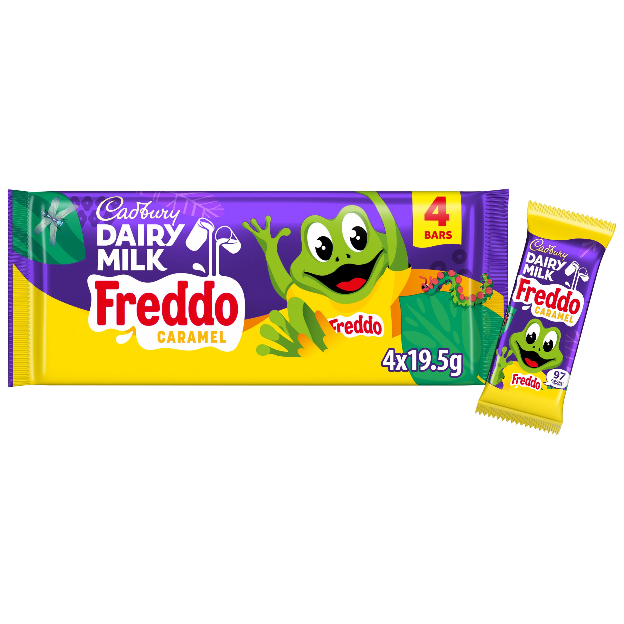 Cadbury Dairy Milk Caramel Freddo 4 Pack Multipack 78g