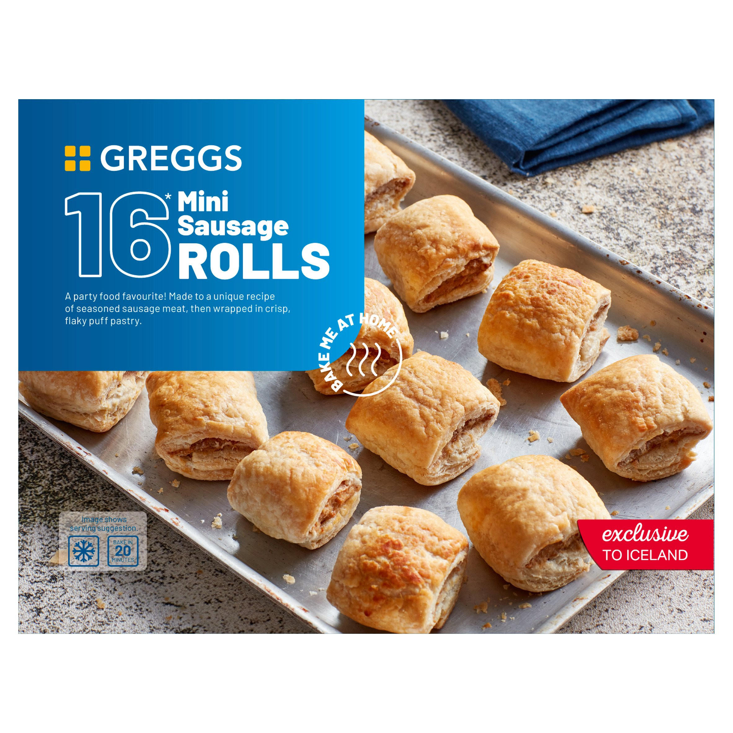 Greggs 16 Mini Sausage Rolls 433g