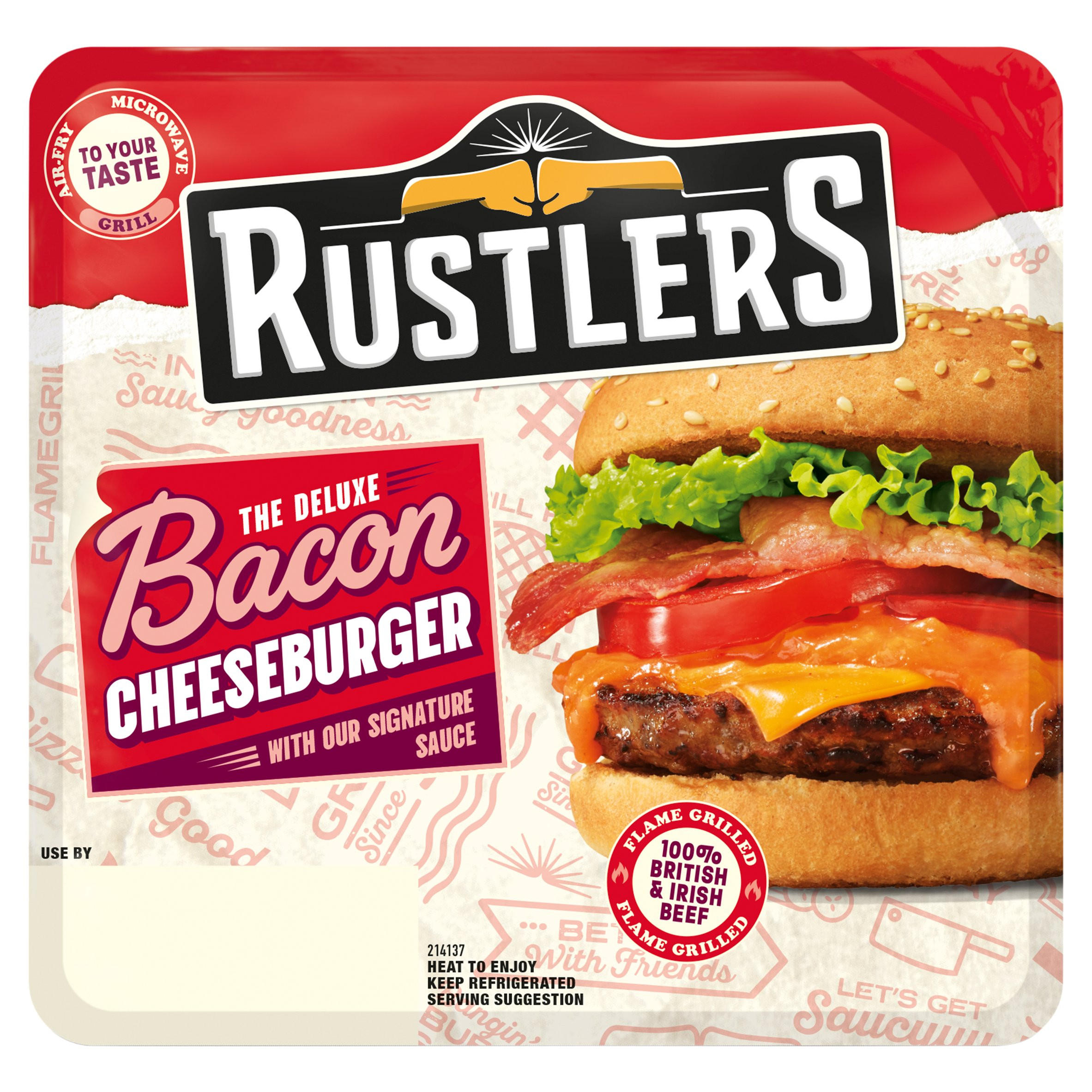 Rustlers The Deluxe Bacon Cheeseburger 191g