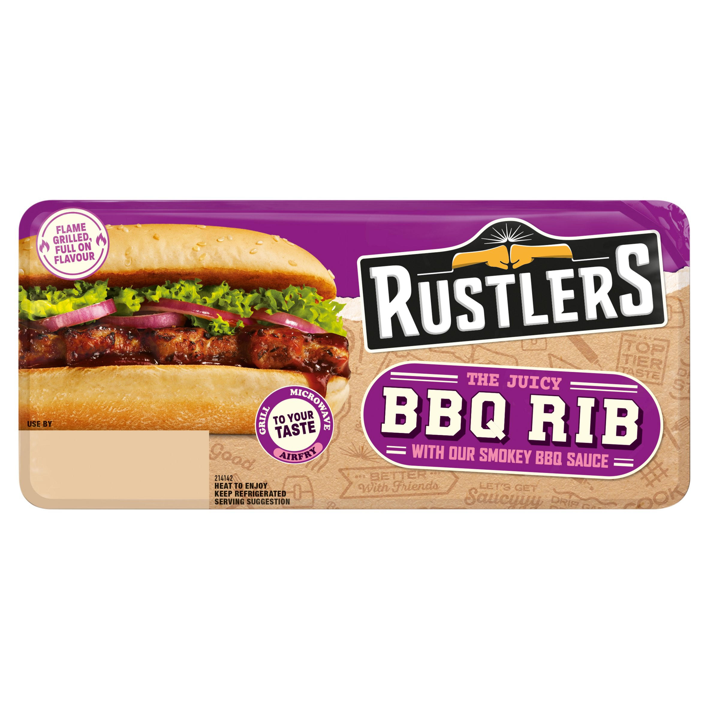 Rustlers The Juicy BBQ Rib with Our Smokey BBQ Sauce 157g
