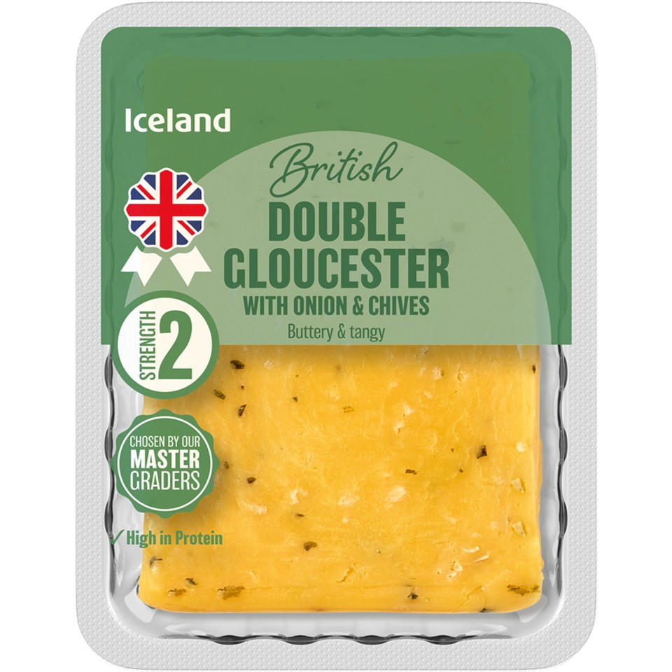 Iceland Double Gloucester with Onion & Chives 200g