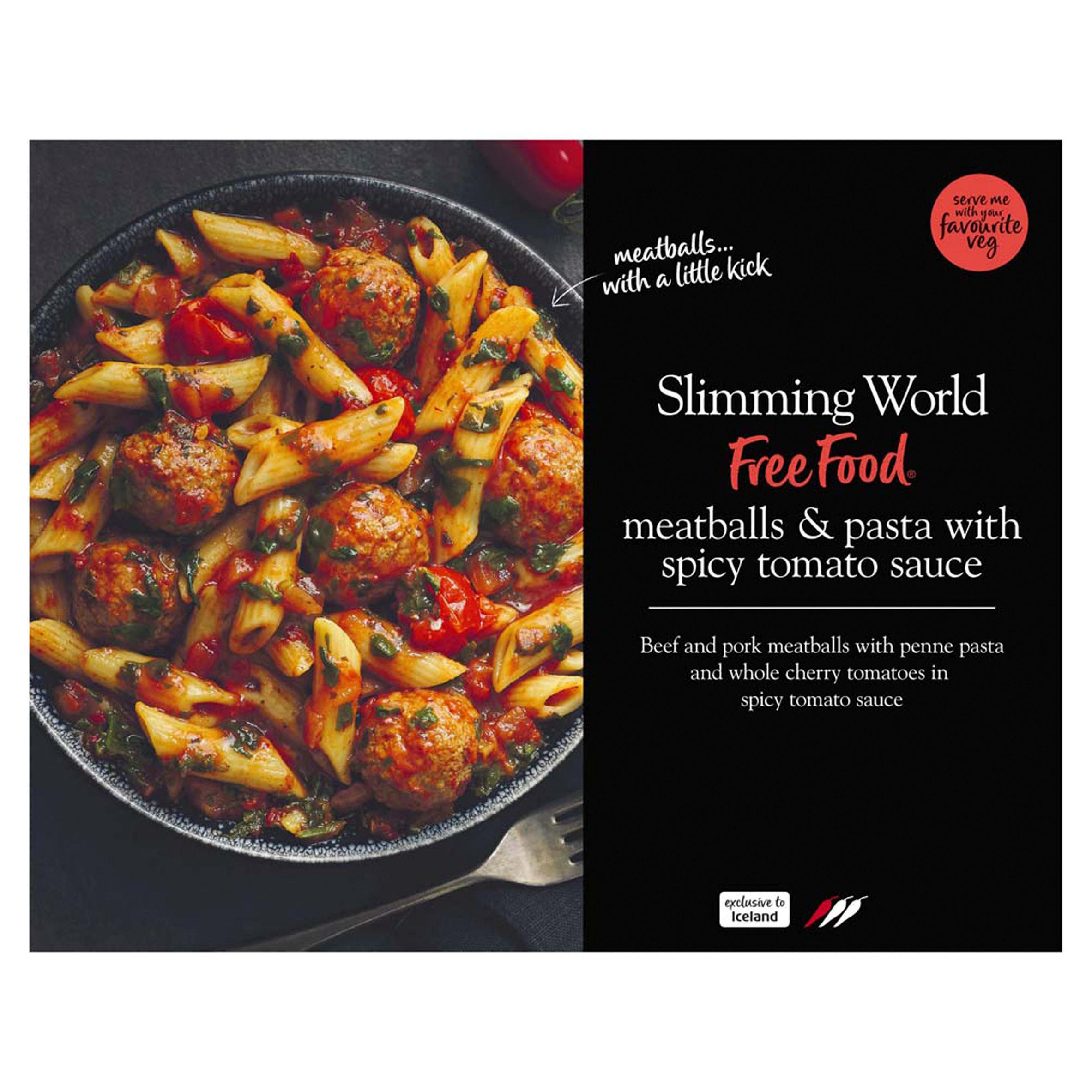 Slimming World Meatballs & Pasta with Spicy Tomato Sauce 550g