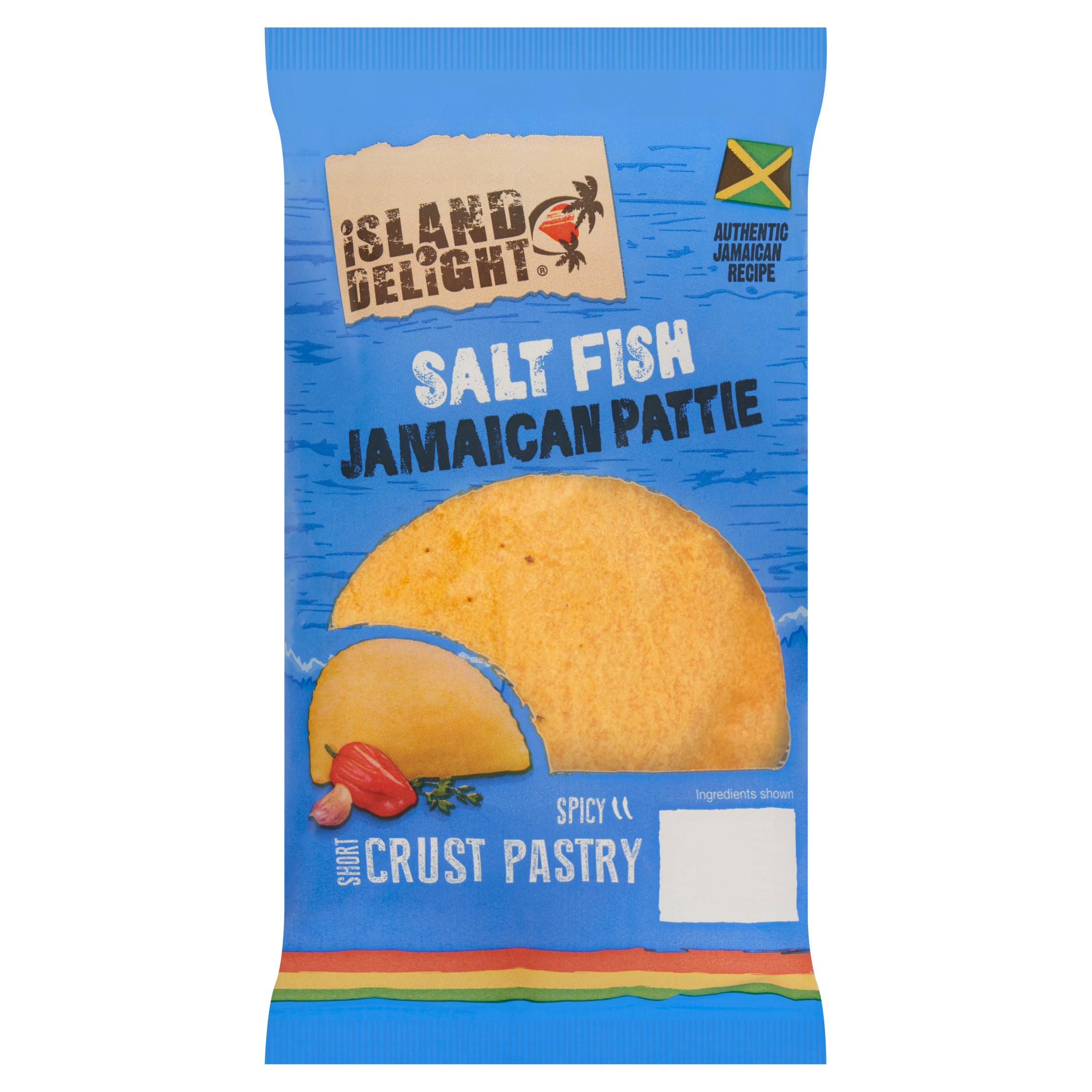Island Delight Salt Fish Jamaican Pattie Short Crust Pastry 140g