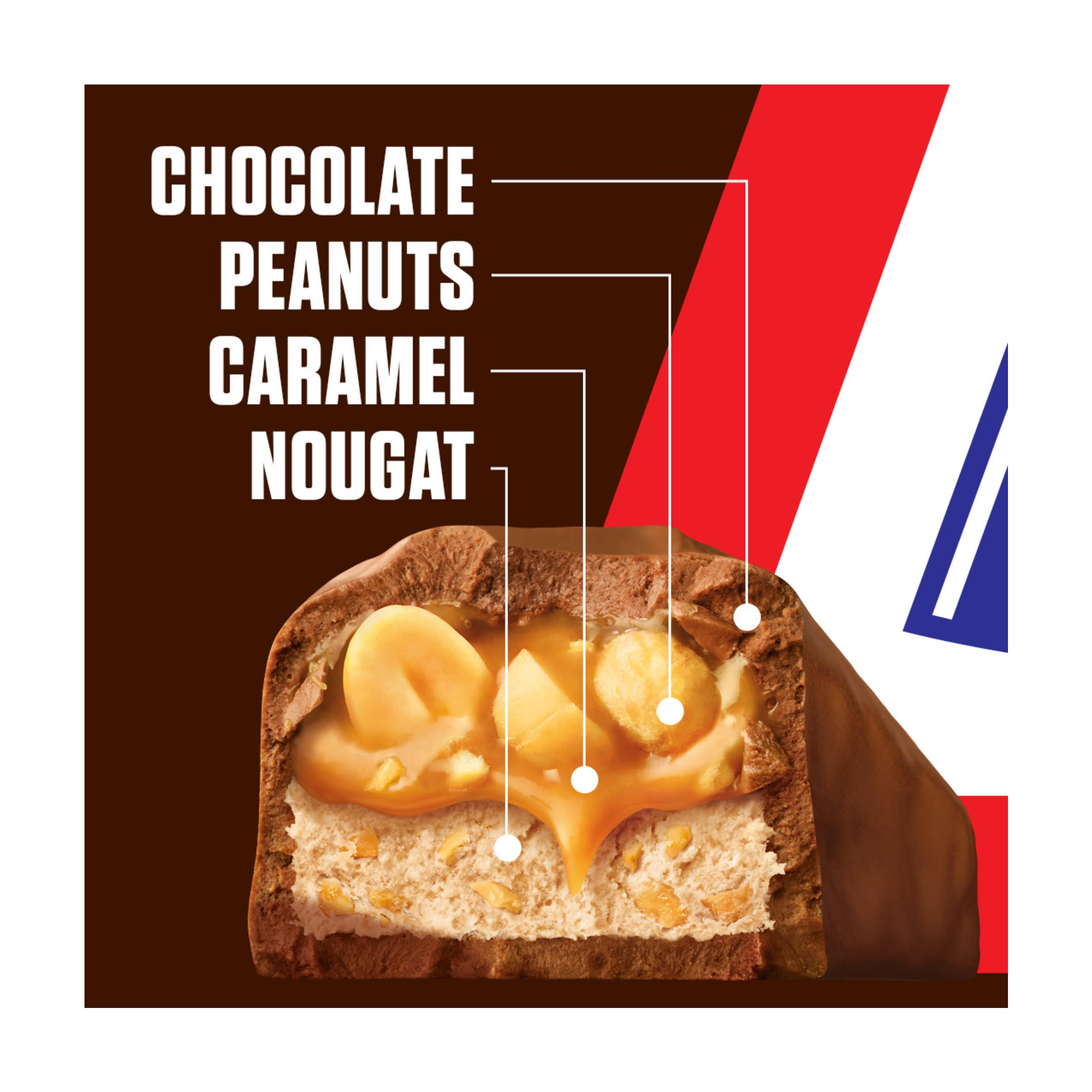 Snickers Caramel, Nougat, Peanuts & Milk Chocolate Snack Bars Multipack 4x41.7g