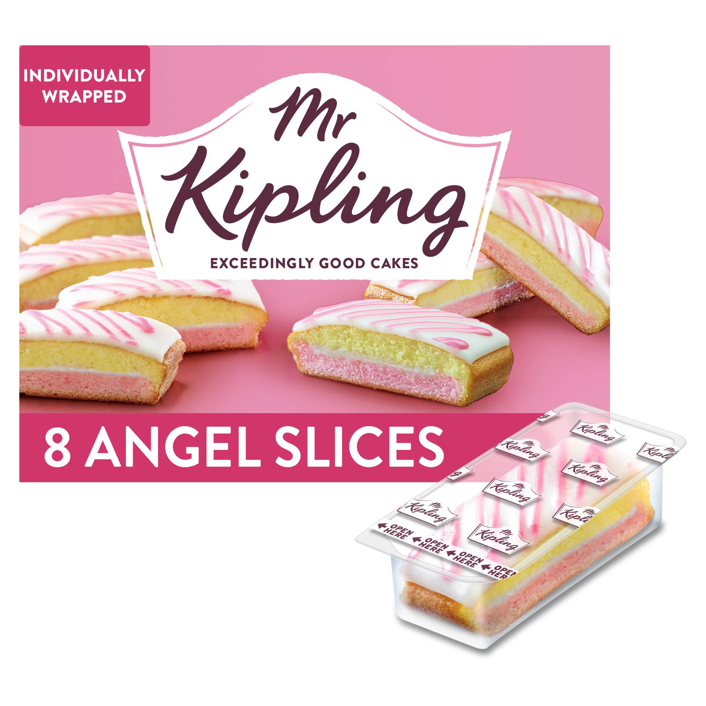 Mr Kipling Angel Cake Slices 8 Pack